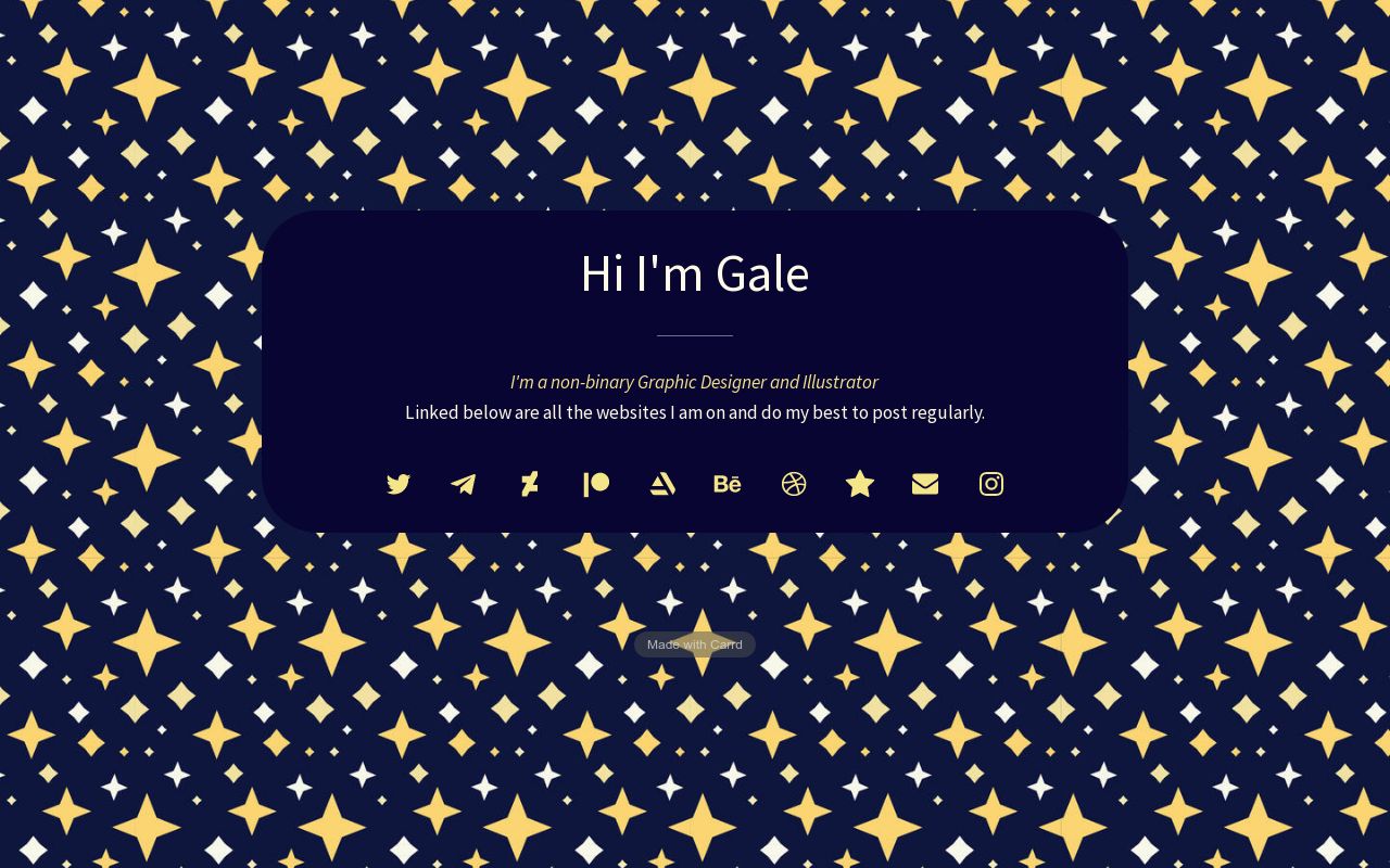 Carrd profile picture for @gale